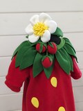 Handmade Fleece Strawberry Costume: Girls Dress & Headband product logo