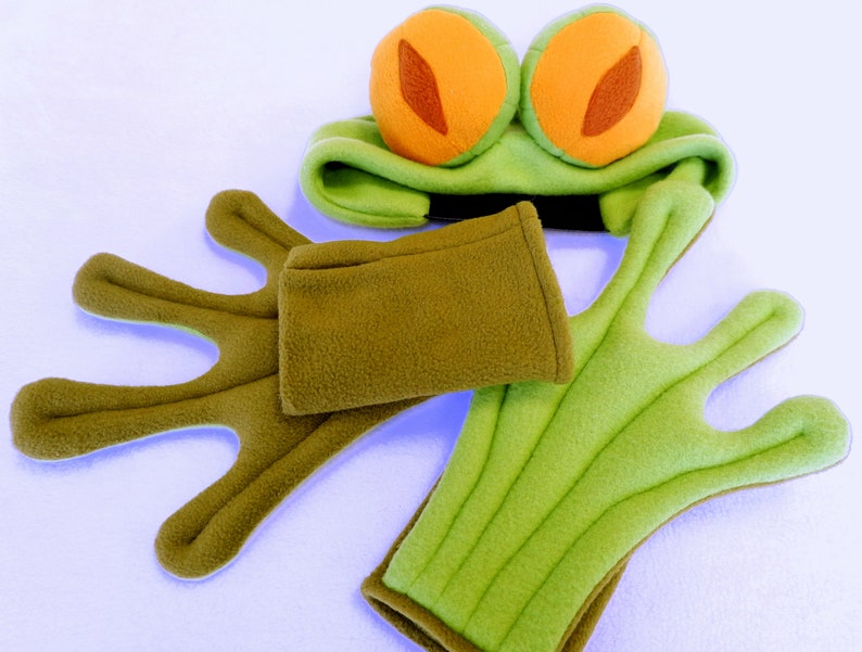 Frog Headband and Gloves Frog Costume Handmade Costume Etsy