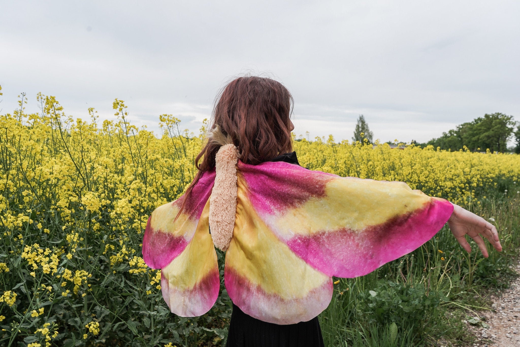 Rosy Maple Moth Costume: Taffeta Wings, Handmade Halloween Costume