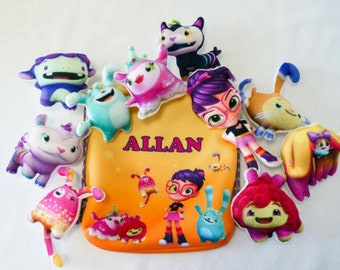 Personalized Abby Hatcher Plushies - Abby Hatcher - Drawstring bag - Handmade