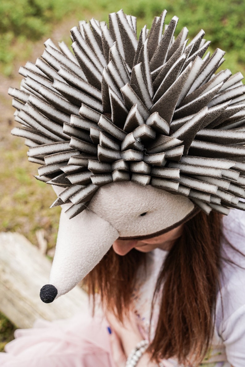 Hedgehog Hat for Adults Adult Costume Handmade Costume Halloween Costume image 1