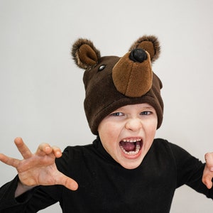 Realistic Bear Hat and Tail Bear Costume Animal Costume Handmade Costume Halloween Costume image 1
