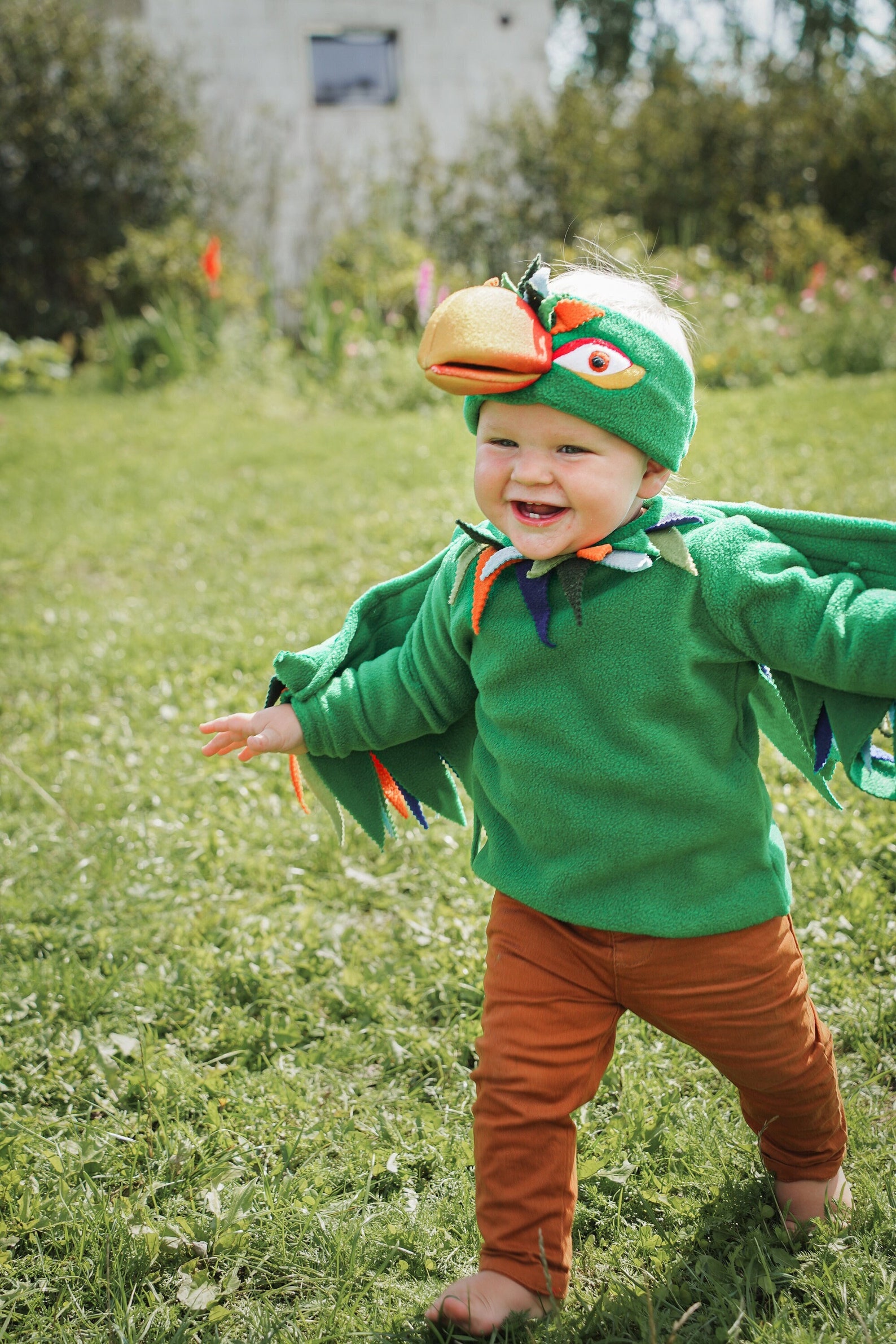 Fleece Parrot Costume: Handmade Bird Outfit, Halloween Dress-up - Etsy
