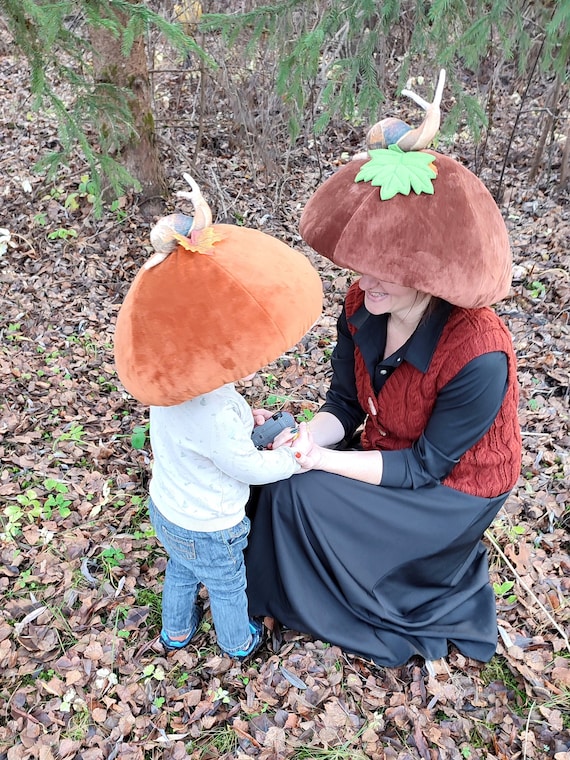 きのこ帽子：手作りフリース大人用ハロウィンコスチューム - Etsy 日本