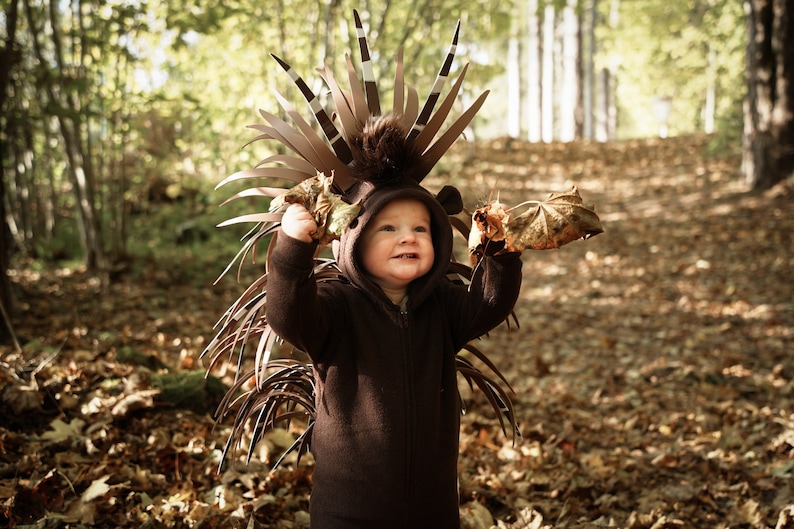 Porcupine Costume for Kids Kids Costume Animal Costume Handmade Costume Halloween Costume image 6