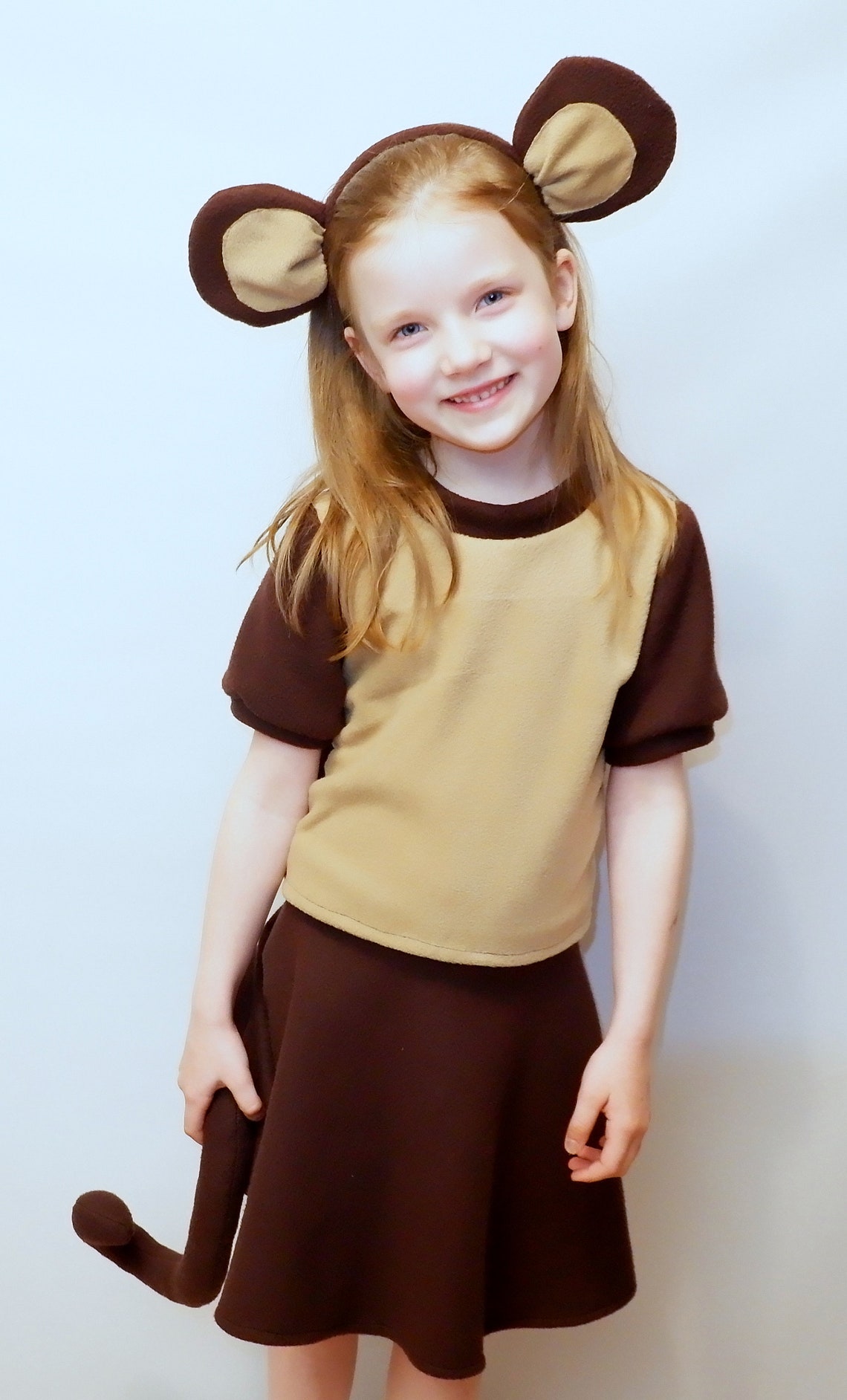 Monkey Costume Kids Dress Up Jumpsuit with Hood