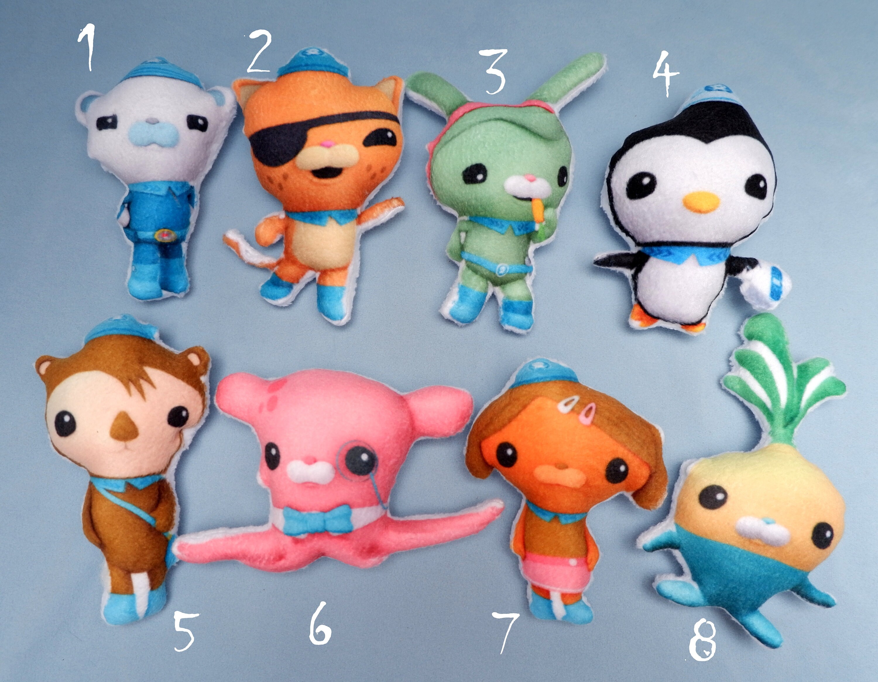 The Octonauts Plushies the Octonauts Toys the Octonauts Etsy UK