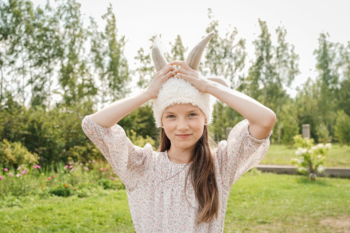 Goat Hat and Tail Kids Goat Costume Adult Goat Costume Etsy