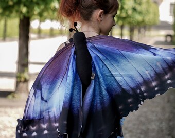 Blue Butterfly Costume for Kids - Butterfly wings - Kids butterfly Costume - Handmade Costume - Halloween Costume