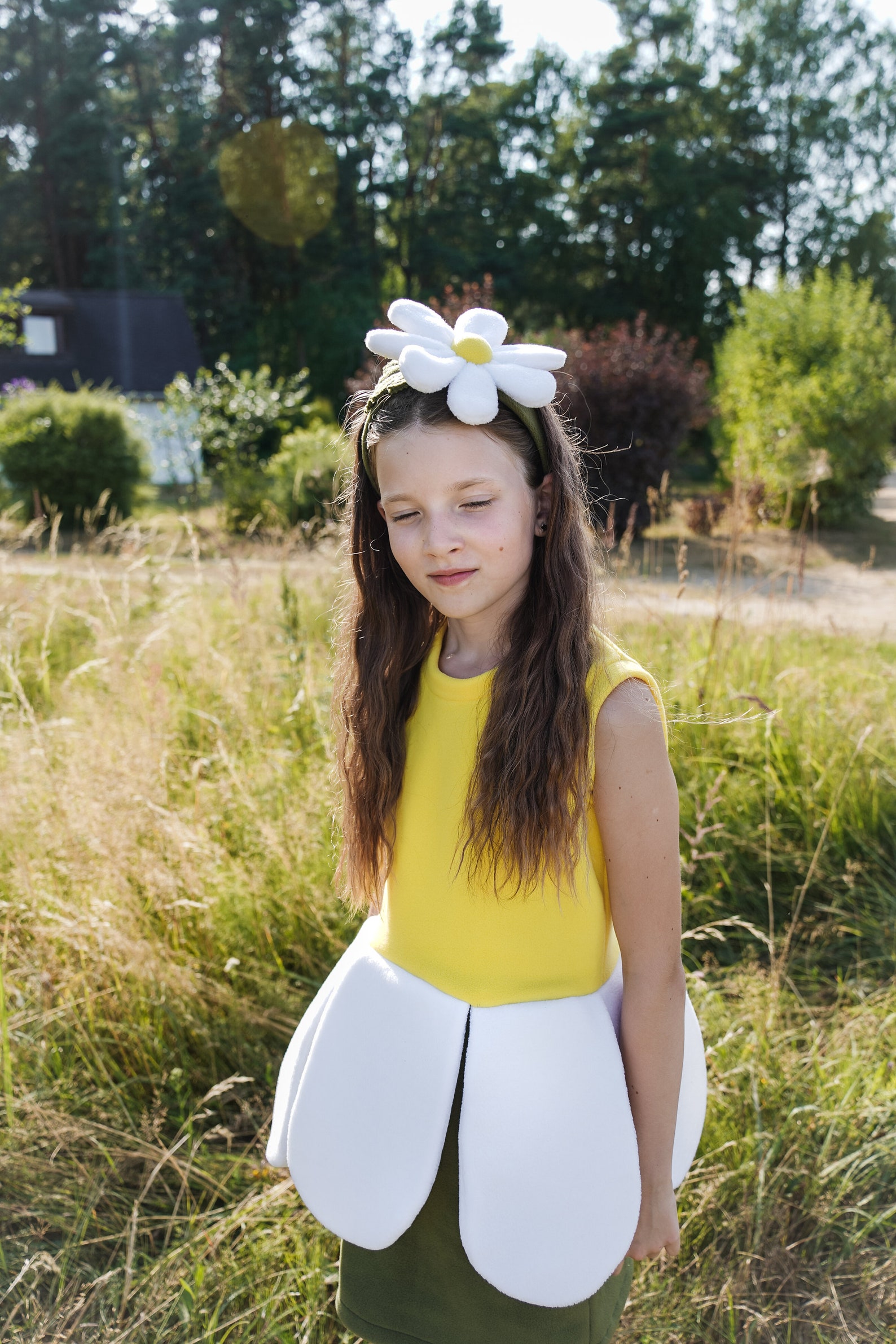 Daisy Costume for Girls Kids Flower Costume Handmade Etsy