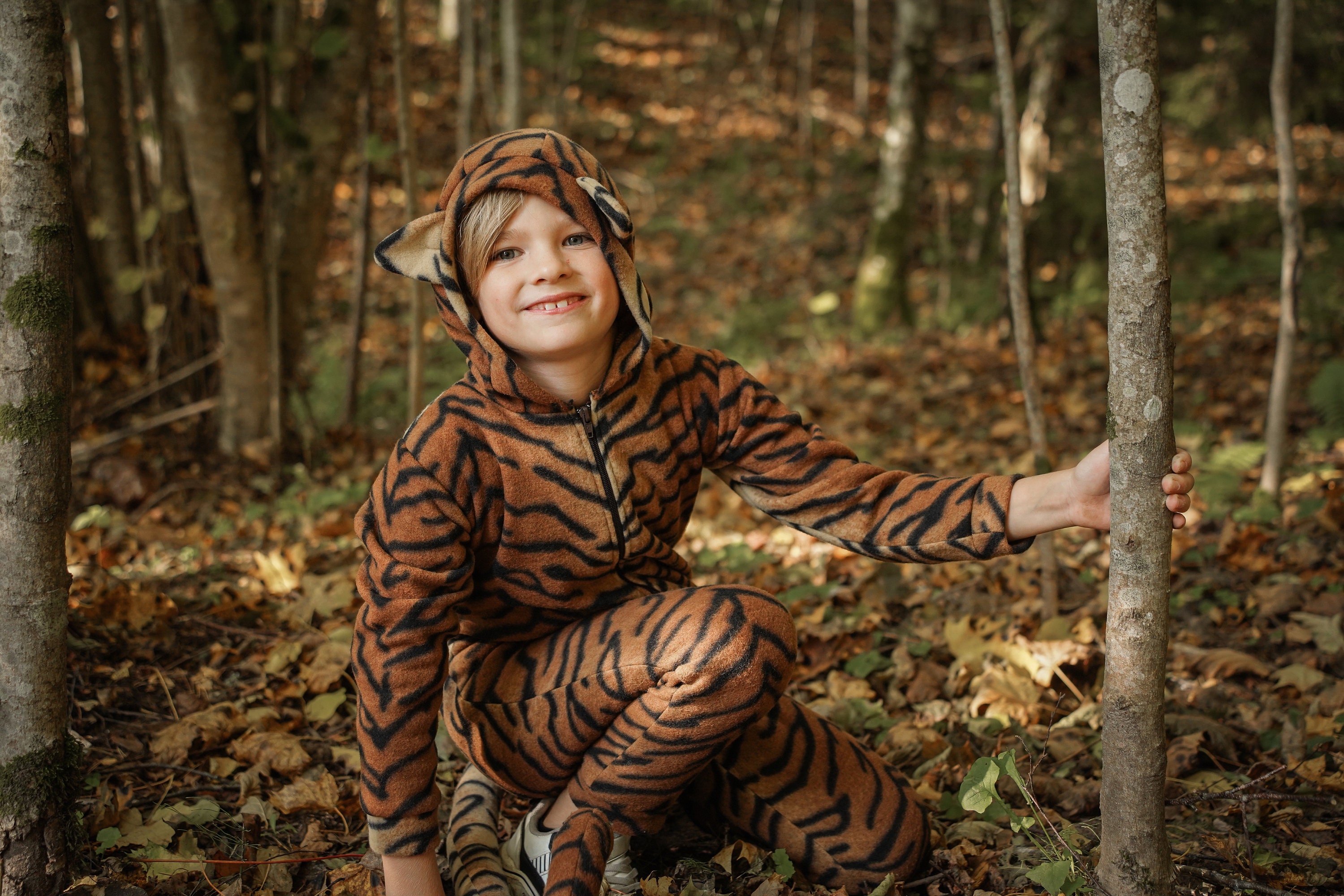 Dress Up America Costume de bébé tigre – Animal Onesie Romper pour nourrissons – Costume d'Halloween Tiger Cub Dress Up America Costume de bébé tigre – Animal Onesie Romper pour nourrissons – Costume d'Halloween Tiger Cub
