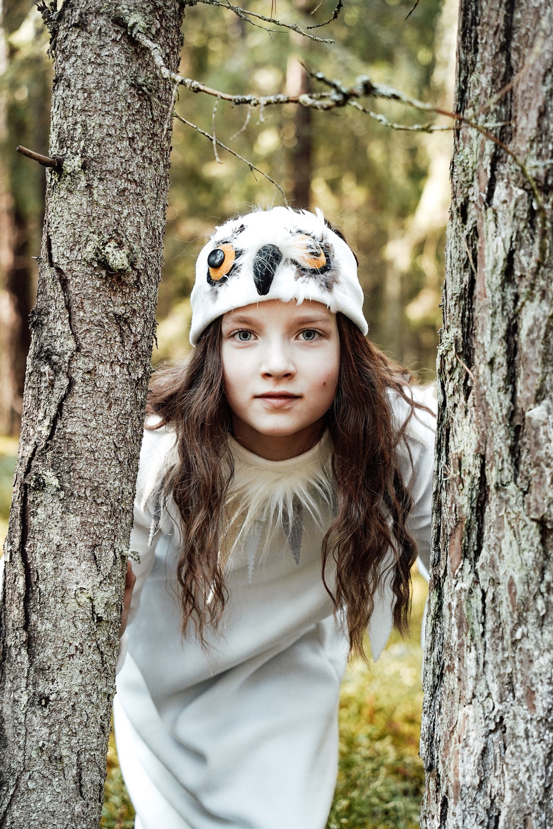 White Owl Costume with Reflective Feathers Snowy Owl | Etsy