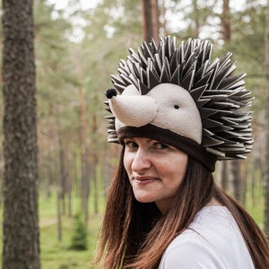 Hedgehog Hat for Adults Adult Costume Handmade Costume Halloween Costume image 6