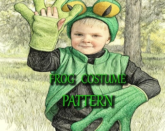 Kids Frog Costume Sewing Pattern PDF - Digital Download