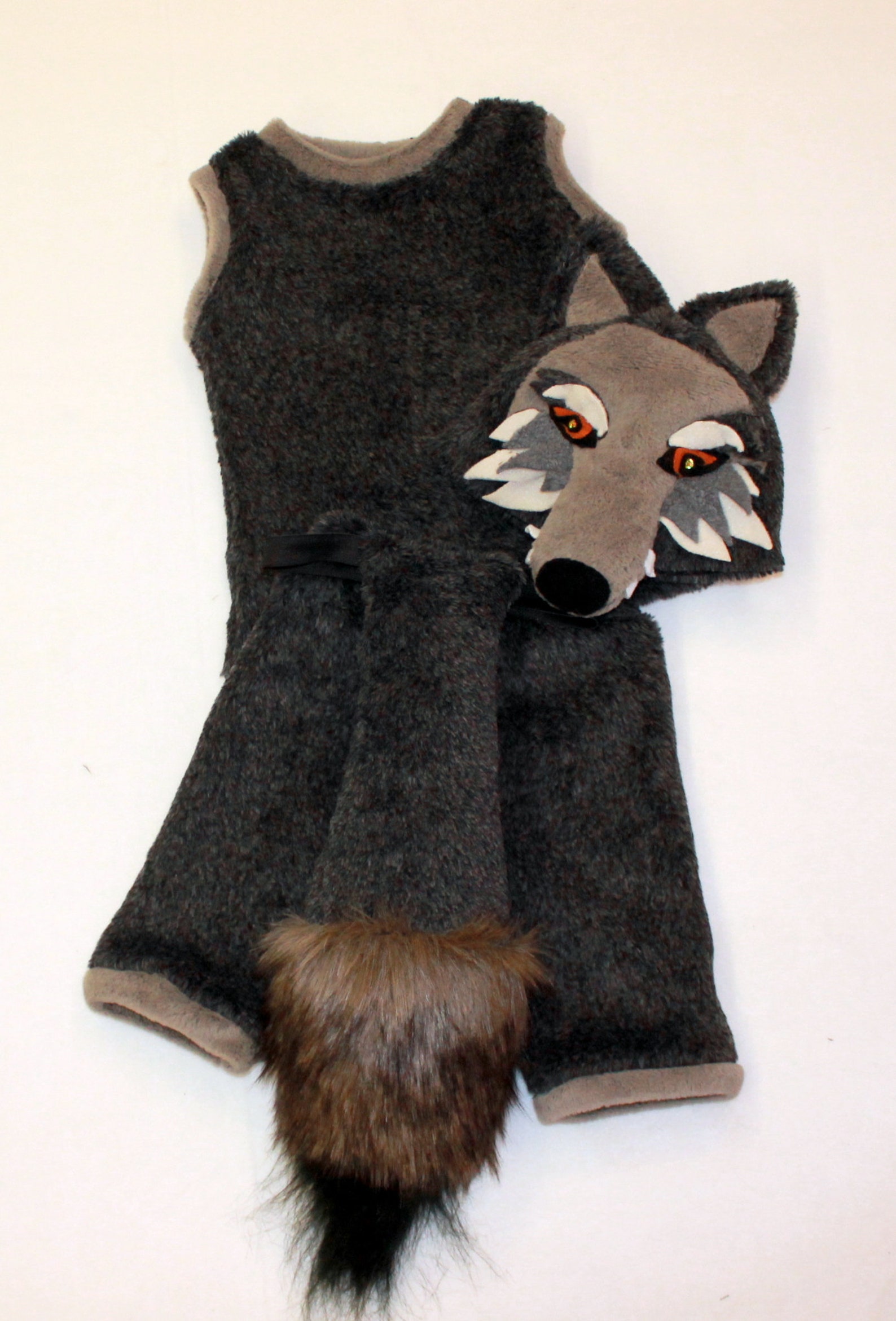 Realistic Wolf Costume for Kids Wolf Dress Up Halloween Etsy
