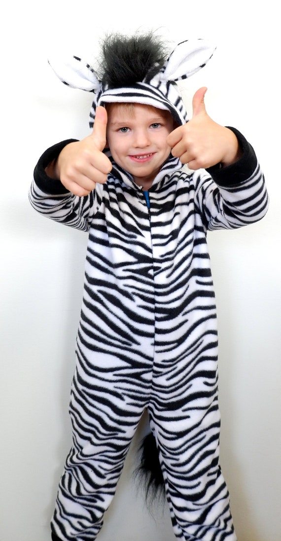 Zebra Costume Kids Black White Onesie Zebra Costume Kids Black White Onesie