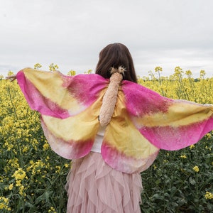 Rosy Maple Moth Costume for Adults Butterfly Costume Moth Wings Halloween Costume image 7