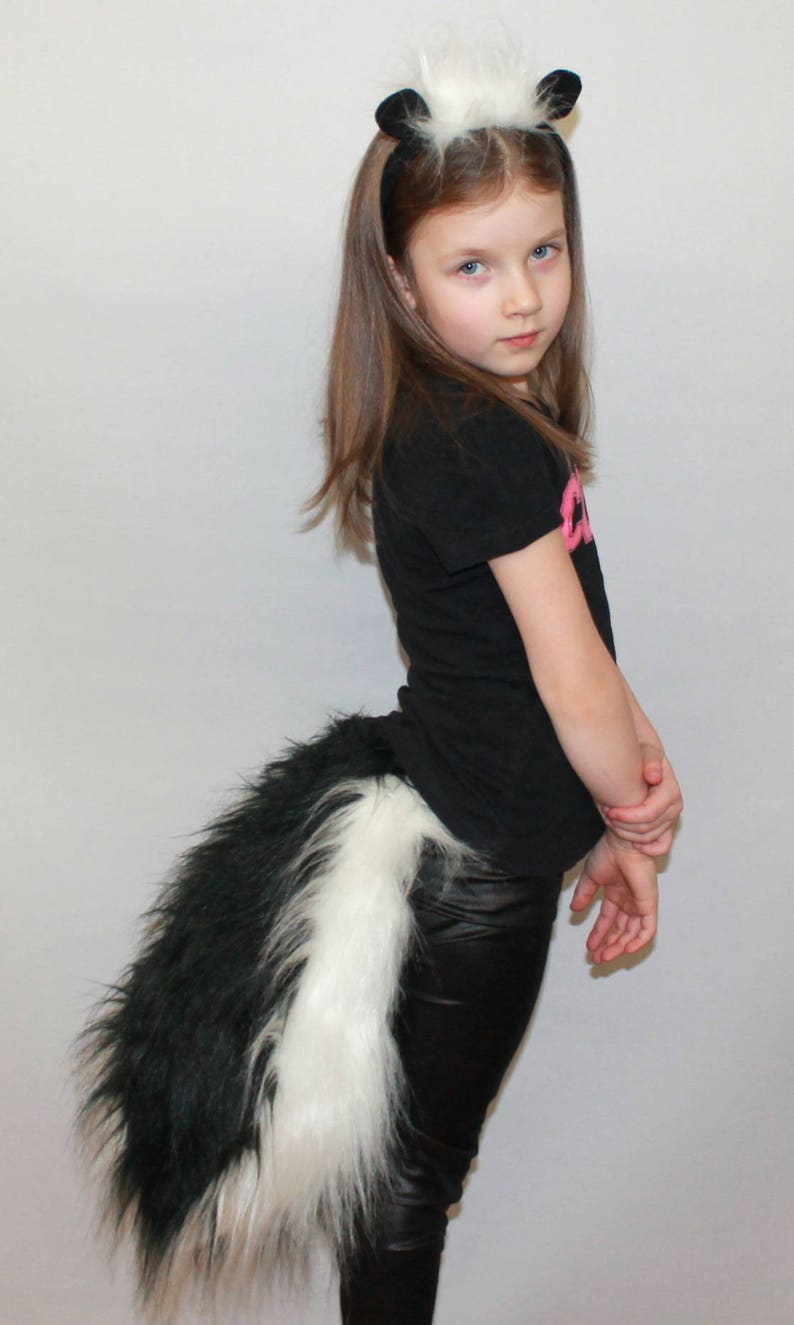 Skunk tail / Skunk costume / skunk dress up / kids skunk | Etsy