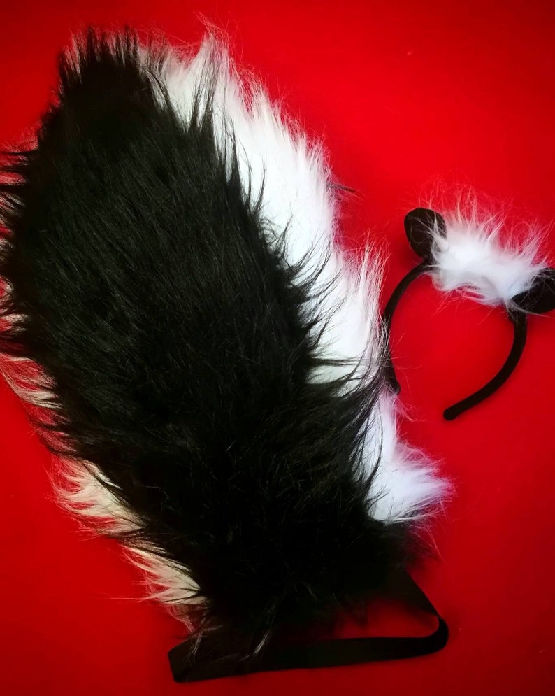 Adult skunk tail / Adult skunk costume / skunk dress up / Etsy