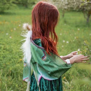 Luna Moth Costume for Kids Luna Moth Wings Butterfly costume Handmade costume Halloween costume image 3