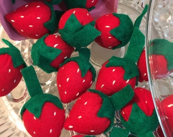 Felt Strawberries