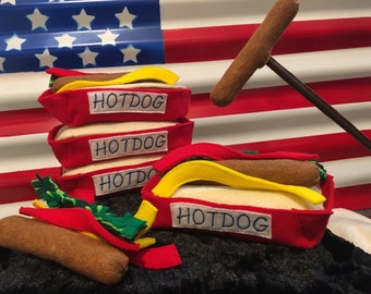 All American Felt Pretend play hotdog