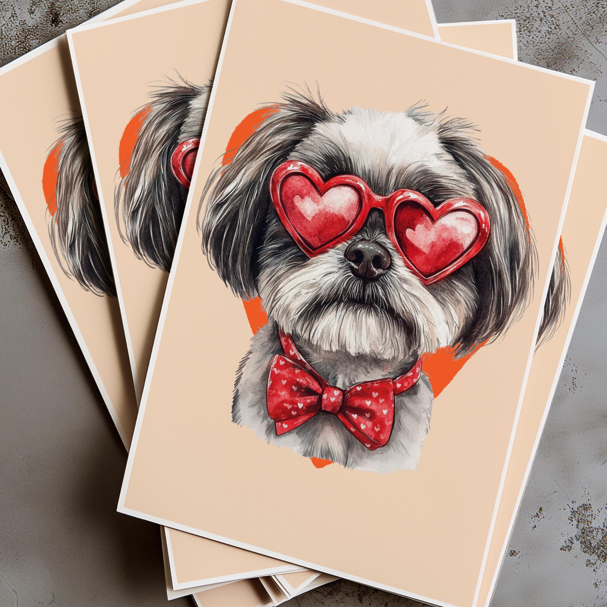 Dog Valentine Clipart, Puppy Valentine PNG, Coquette Valentines