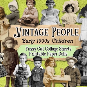 Coisas efêmeras digitais vintage, coisas efêmeras digitais com corte exigente, diário indesejado, crianças vintage, coisas efêmeras para impressão, pessoas com corte complicado, folha de colagem