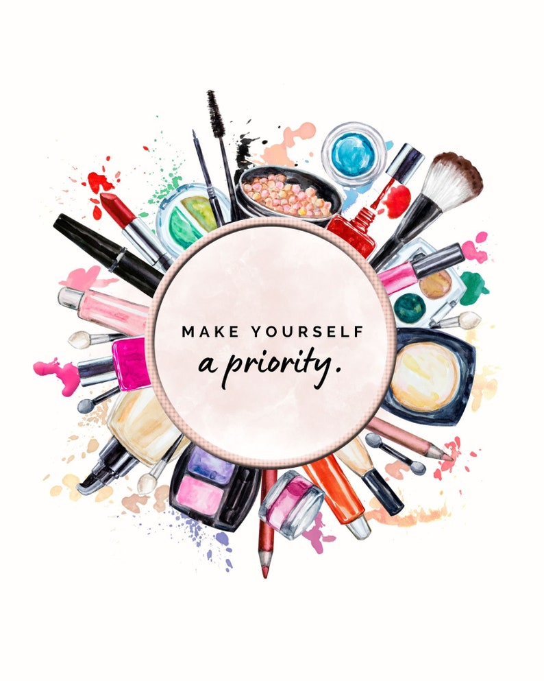 Makeup Quote Wall Art Makeup Printable Beauty Quote Makeup Etsy
