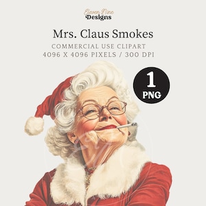 Sra. Claus Clipart, Sra. Claus Clipart Engraçada, Natal Vintage PNG, Natal Sra. Santa Clip Art, Sublimação Download