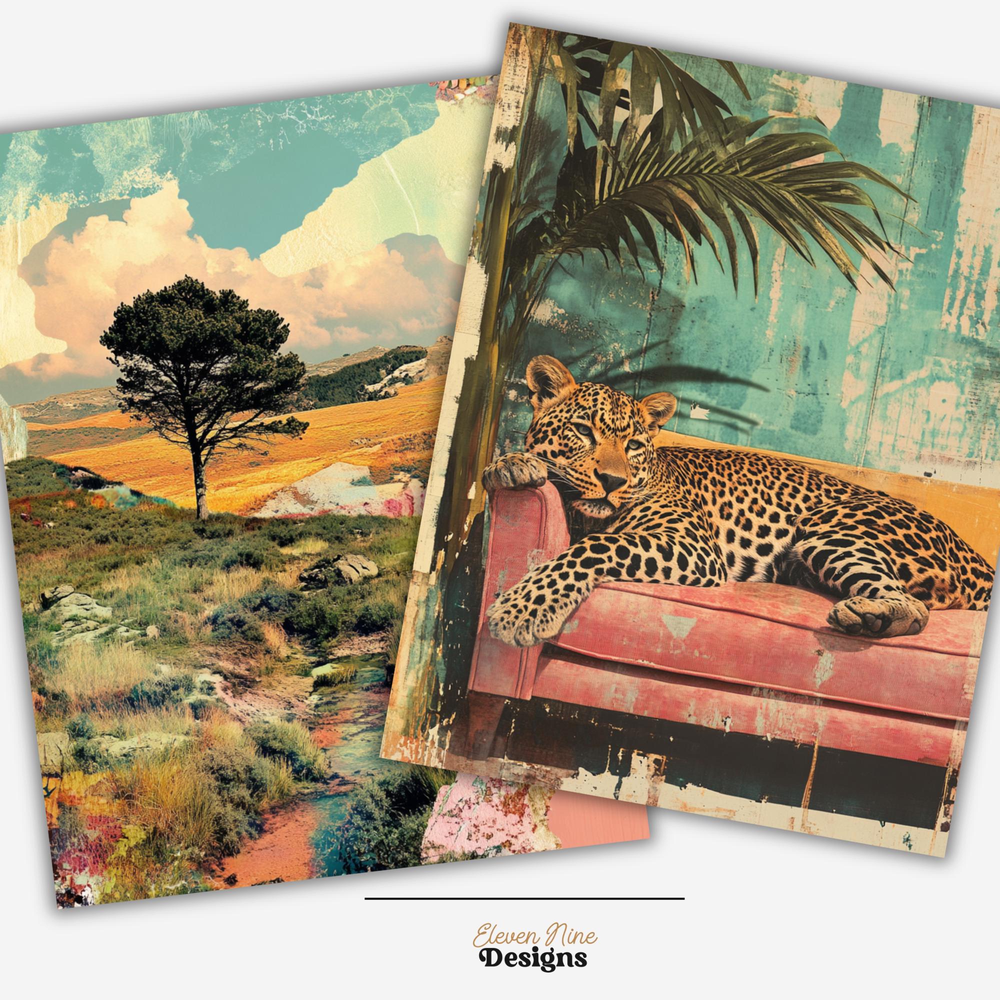 Safari Digital Paper, Jungle Scrapbook Paper, African Animal Printables ...