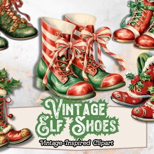 Christmas Elf Shoes Clipart, Elf Boots PNG, Christmas Elf Clipart, Commercial Use, Elf Digital Download for Digital Design, Paper Crafts