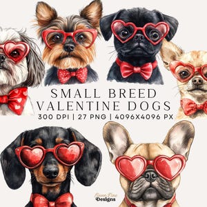 Chien Saint-Valentin Clipart, chiot Saint-Valentin PNG, Coquette Saint-Valentin chien PNG, coeur lunettes de soleil chien amoureux Saint-Valentin Design, Illustration de race de chien