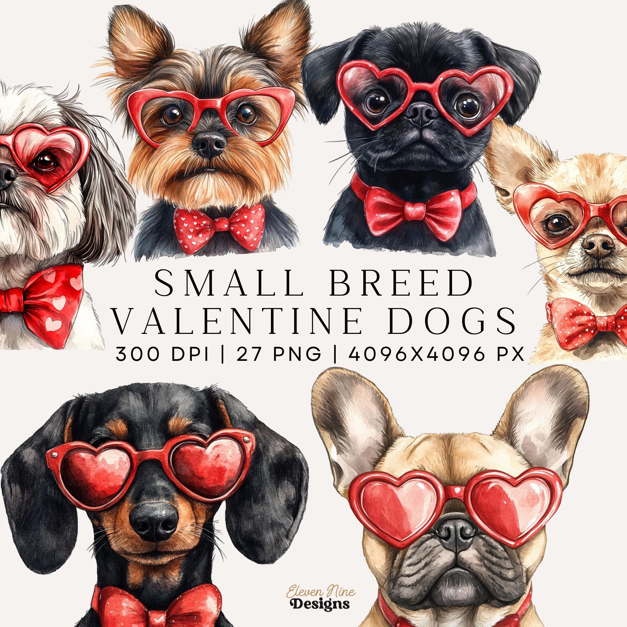 Dog Valentine Clipart, Puppy Valentine PNG, Coquette Valentines