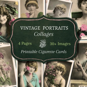 Coisas efêmeras digitais, coisas efêmeras de lixo eletrônico, fotos vintage, cartões de diário de coisas efêmeras para impressão, folhas de colagem, cartões de cigarro, download digital