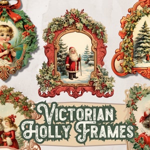 Vintage Christmas Clipart PNG, Victorian Clipart, Vintage Victorian Images Graphics for Scrapbooking, Junk Journal, Paper Crafts