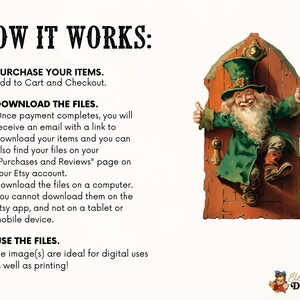 Leprechaun Door Clipart, St. Patrick's Day PNG, Irish Clipart, Vintage St. Patrick's Day ...