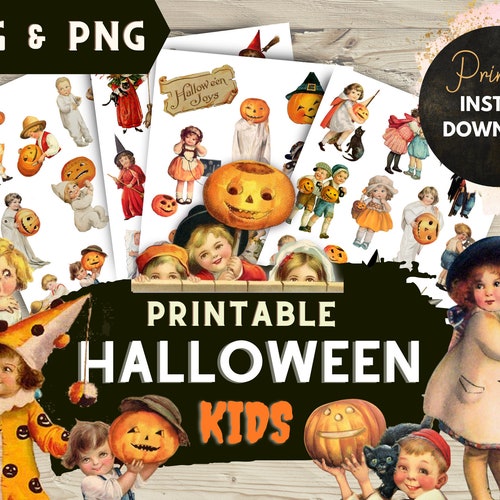 Halloween Digital Collage Sheets Junk Journal Printable - Etsy