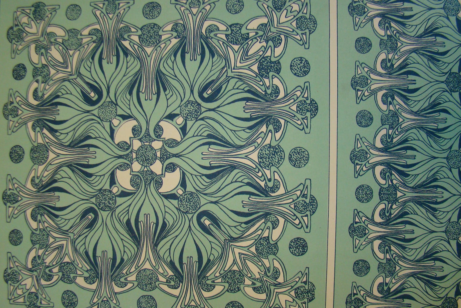 Art Nouveau Embroidery Design Viennese 1901 Print Book Plate Elsa Unger ...