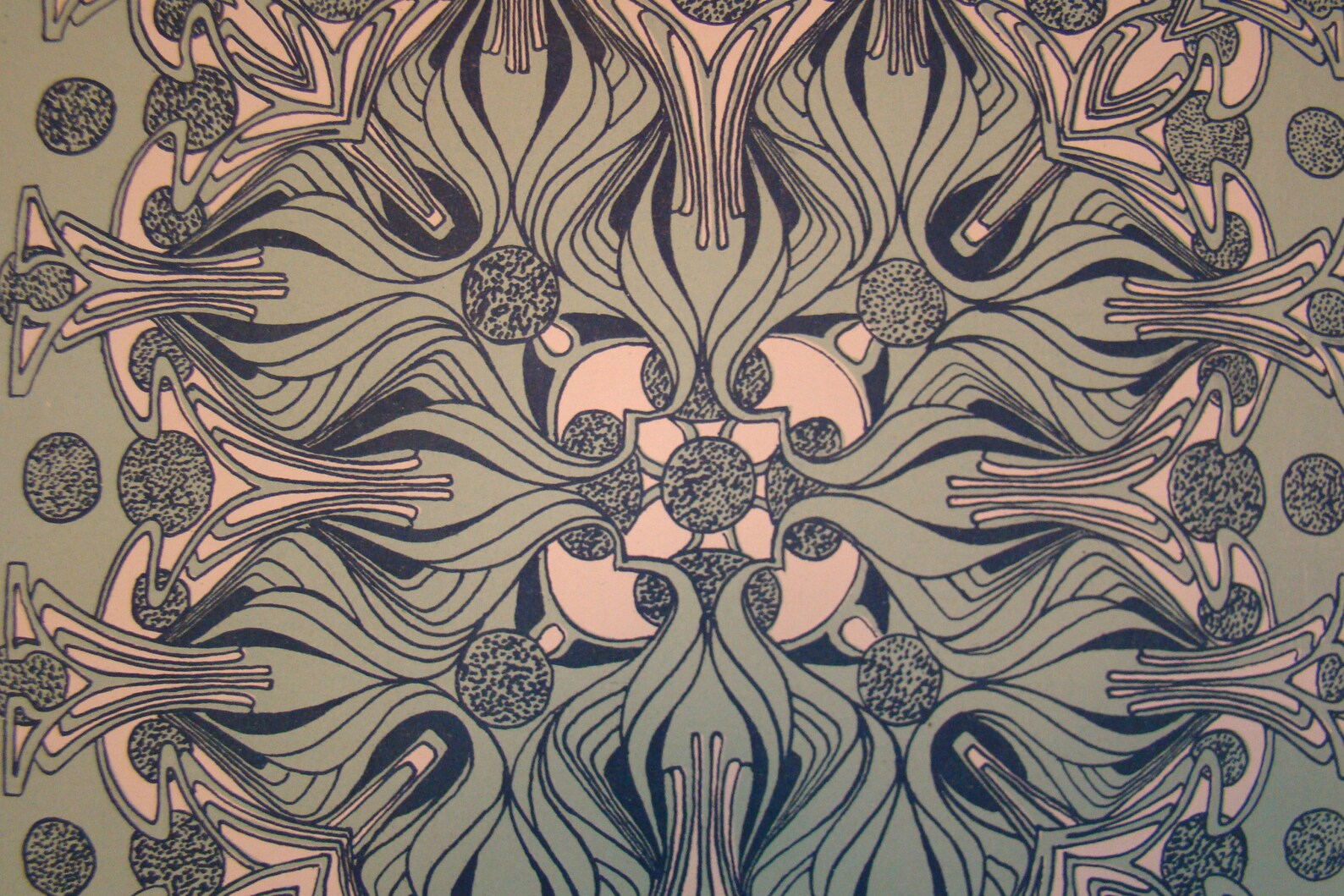 Art Nouveau Embroidery Design Viennese 1901 Print Book Plate Elsa Unger ...