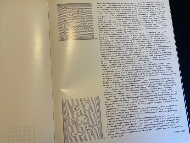 1965 Vasarely Plastic Arts of 20th Century REPRINT of the Texts Exhibition Artist Painter Softcover Collection Edition Marcel Joray image 3