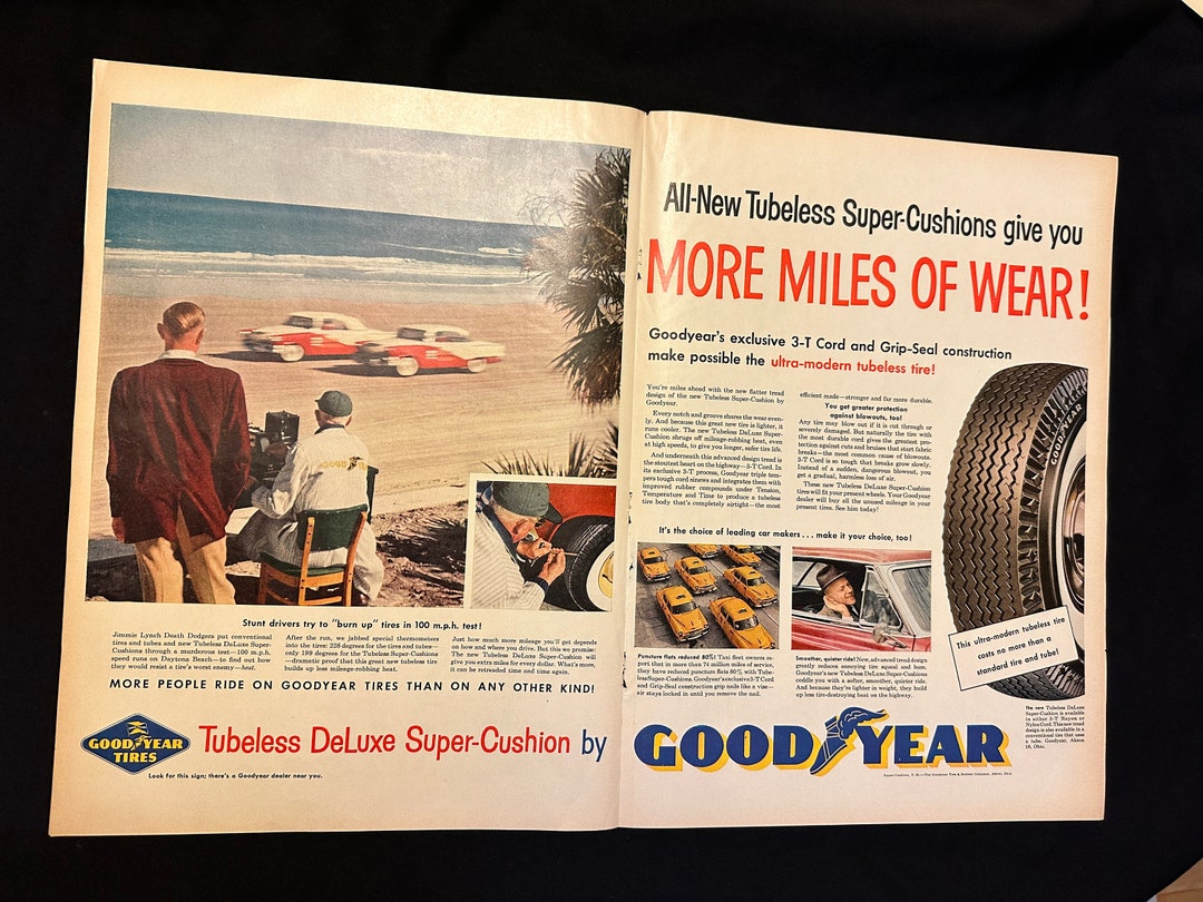 1955 Goodyear Tires Auto Racing on Daytona Beach FL Etsy