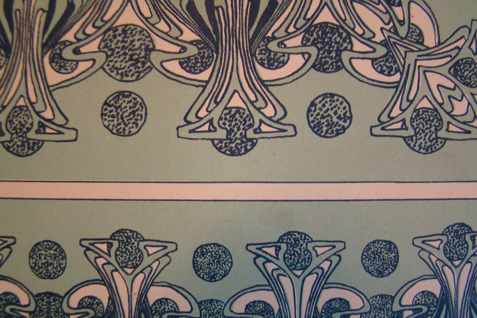 Art Nouveau Embroidery Design Viennese 1901 Print Book Plate Elsa Unger ...