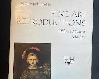 1967 UNESCO WORLD ART Series New York Graphic Society Fine Art Reproductions Supplement to Exhibition Catalog Old Modern Masters