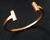 Sophisticated plain sliver enameled rose gold Bangles weight 23.1g