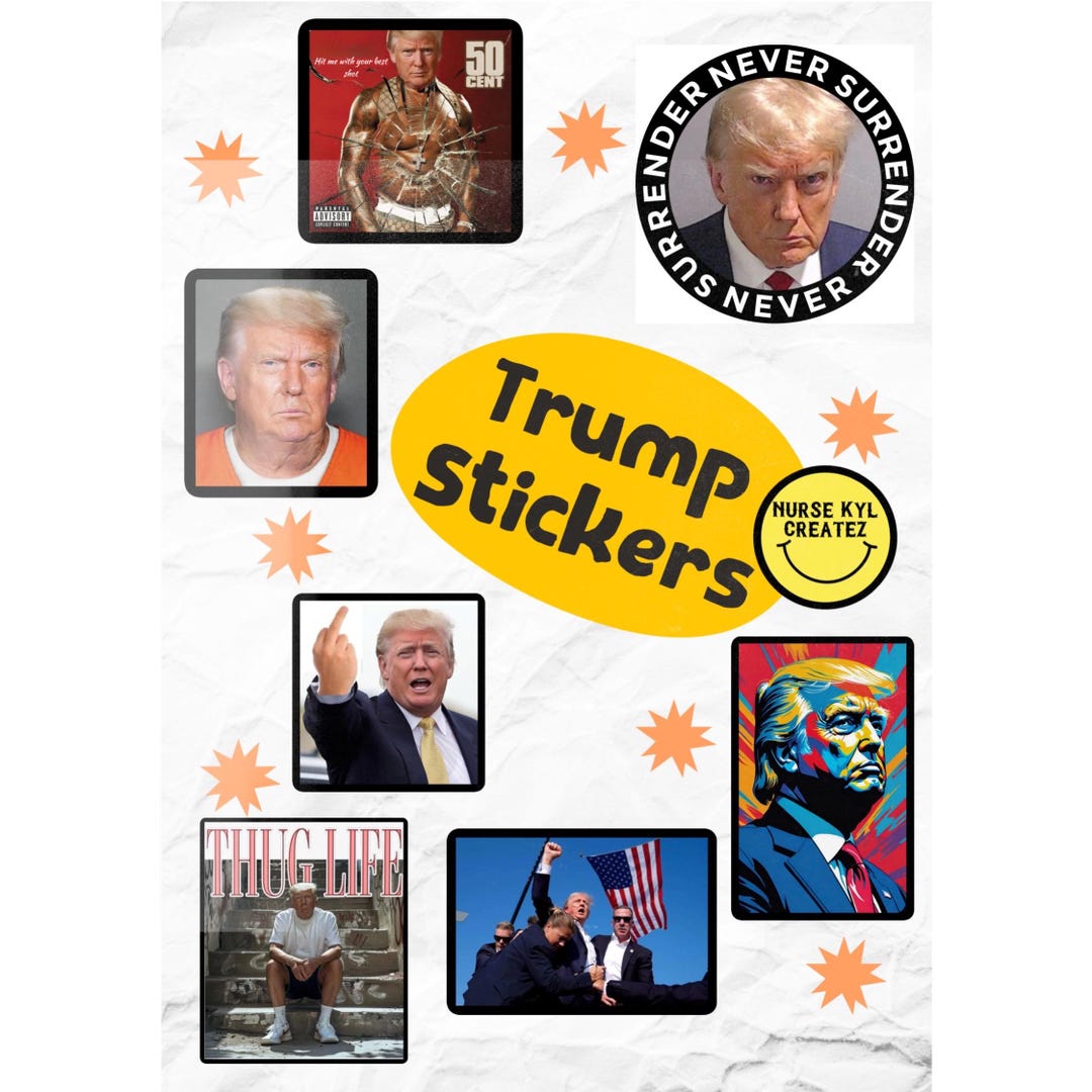 Trump Stickers set of 7 Pieces - Etsy
