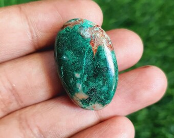 Natural Australian Malachite Palm Stone Beautiful Australian Malachite Palm Shape Smooth Hand Polished Loose Gemstone For Jewelry-839