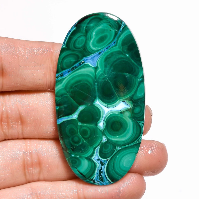 141cts,57x30x6mm Top Chrysocolla Malachite Cabochon Chrysocolla Malachite Loose gemstone Natural Handmade gemstone ZZ-6019