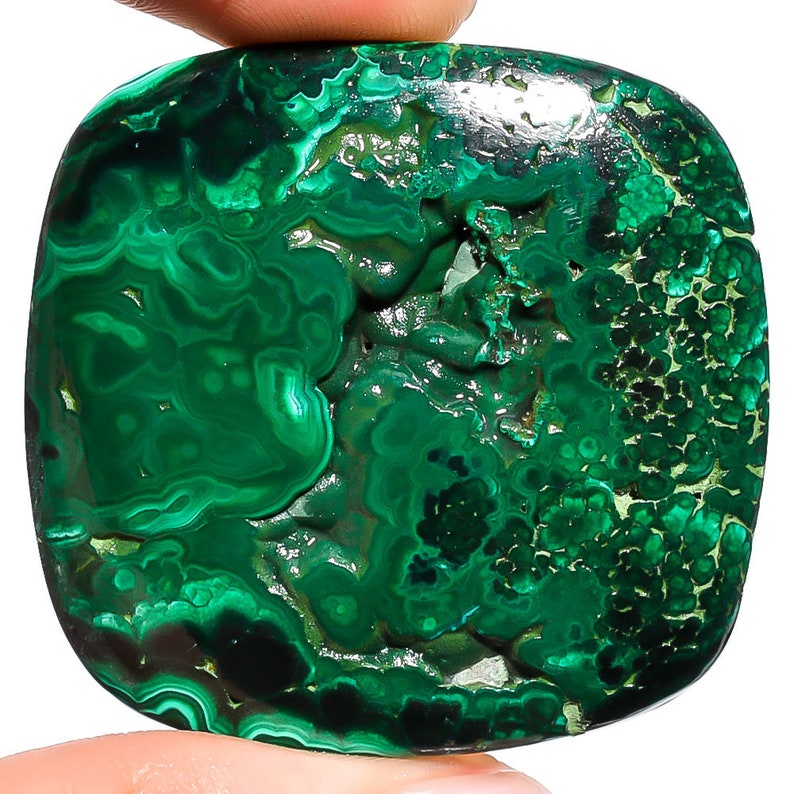 Malachite Druzy 43x41x7mm,170cts rare Malachite Druzy beautiful cabochon loose gemstone wholesale shop Z-11671