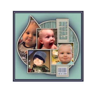 Digital Scrapbooking Template, Scrapbook Template, Scrapbook Layout, Memory Book Page, Photo Book Template, Photo Collage Template (12)
